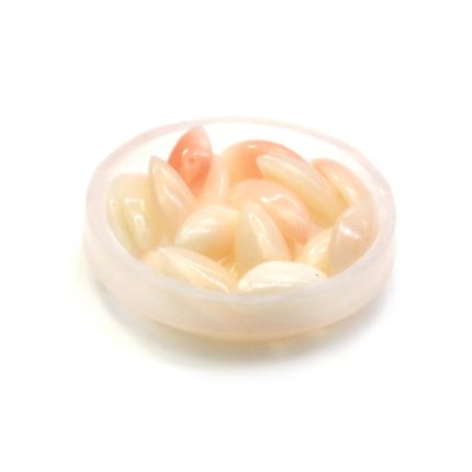 5.25 Ct. Salmon and White Cabochon Coral